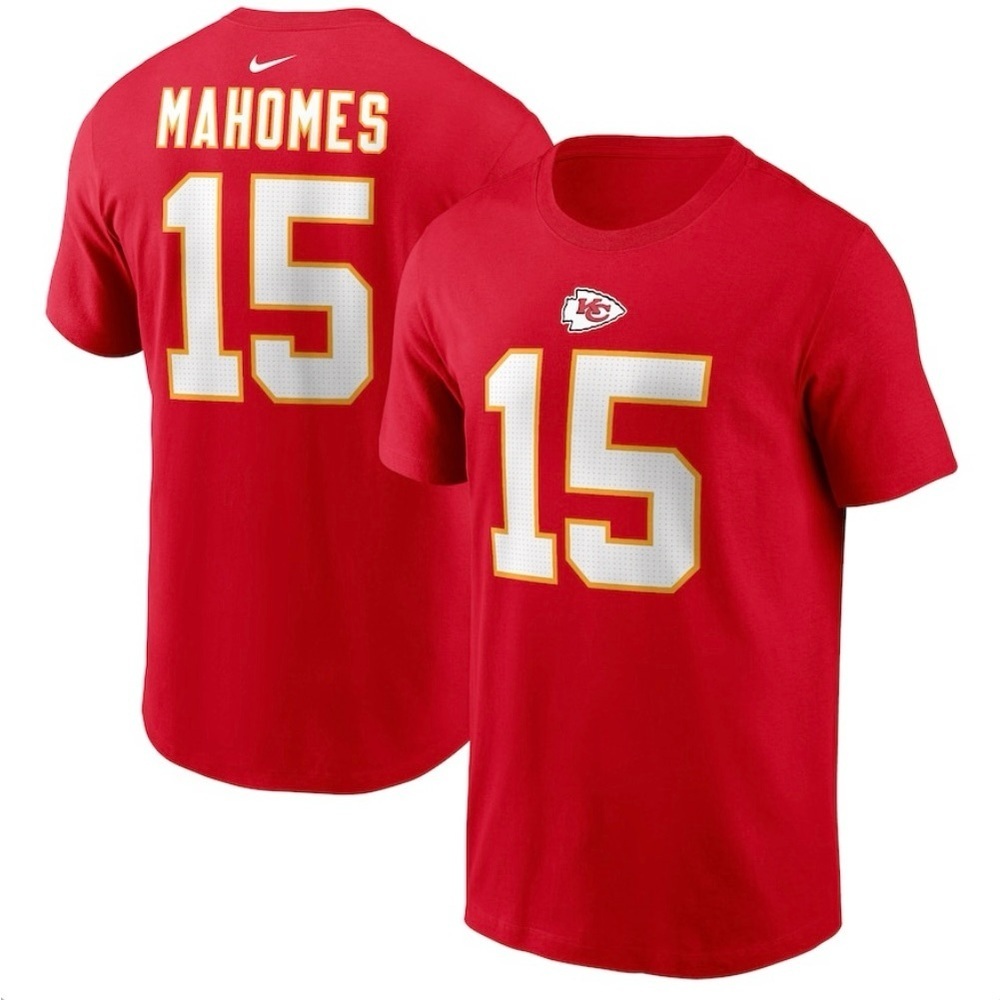 NIKE MEN’S PATRICK MAHOMES KC CHIEFS PLAYER NAME & # T-SHIRT RED - XL